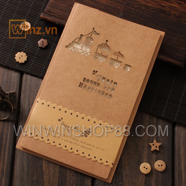 Thiệp thông điệp sinh nhật Vintage, thiệp sinh nhật, thôi nôi cho bé trai bé gái - Andhere