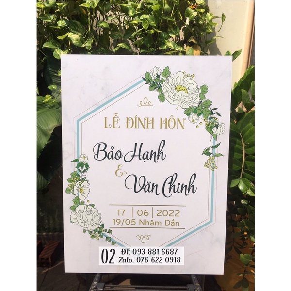 Bảng tên đám cưới, Lễ Vu Quy, Đính Hôn
