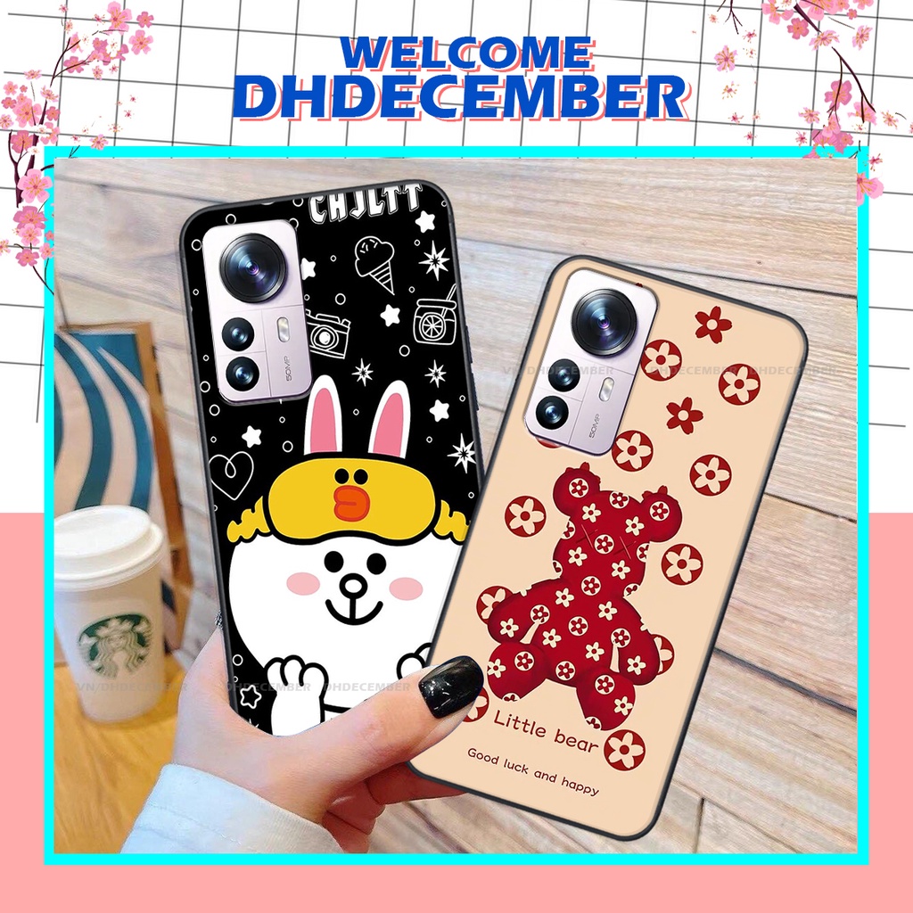 Ốp lưng Xiaomi 12 in hình gấu K@ws, gấu nâu, dor@emon RẺ- ĐẸP- BỀN