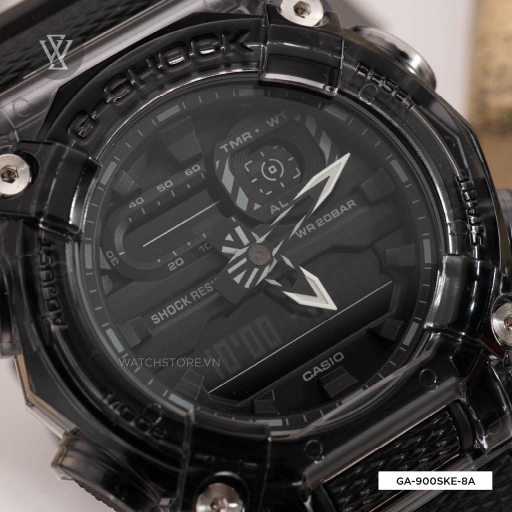 Đồng Hồ Điện Tử Nam Casio G-Shock WATCHSTORE GA-900SKE-8A Mặt Kính Khoáng 49.5mm, Dây Nhựa Đen Phong Cách Thể Thao