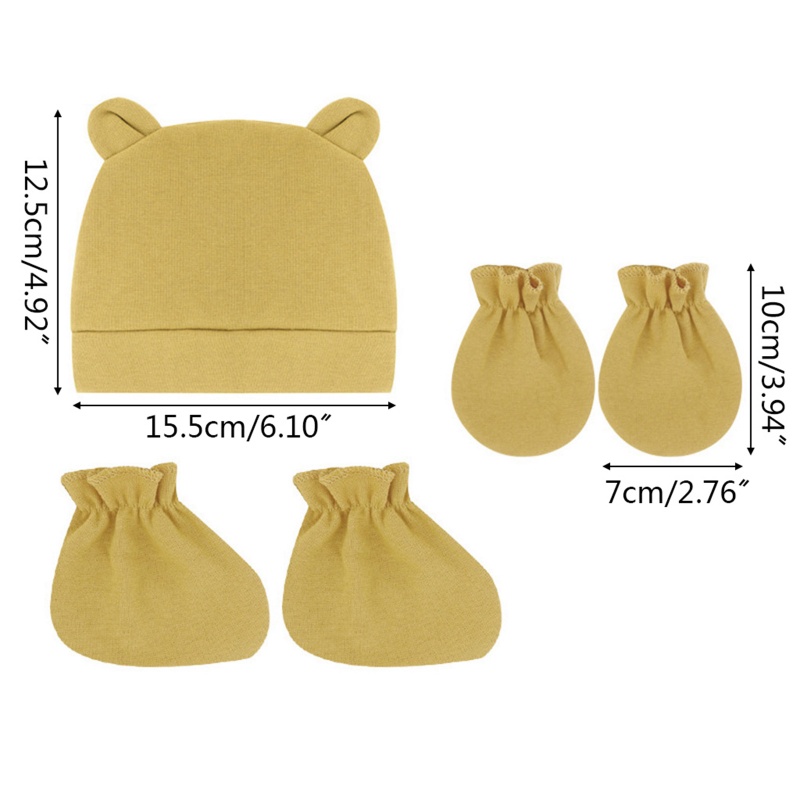 Mũ Beanie Kèm Găng Tay Dễ Thương Cho Bé