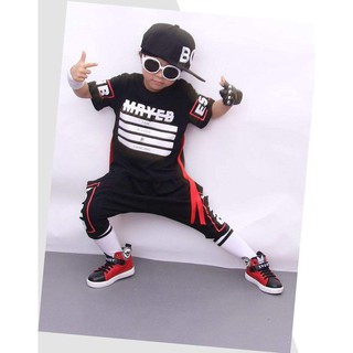 Đồ bộ quần áo thun bé trai, bé gái, kiểu HipHop (set 3 kèm nón) - Quần áo trẻ em - Socnaukids (190312)