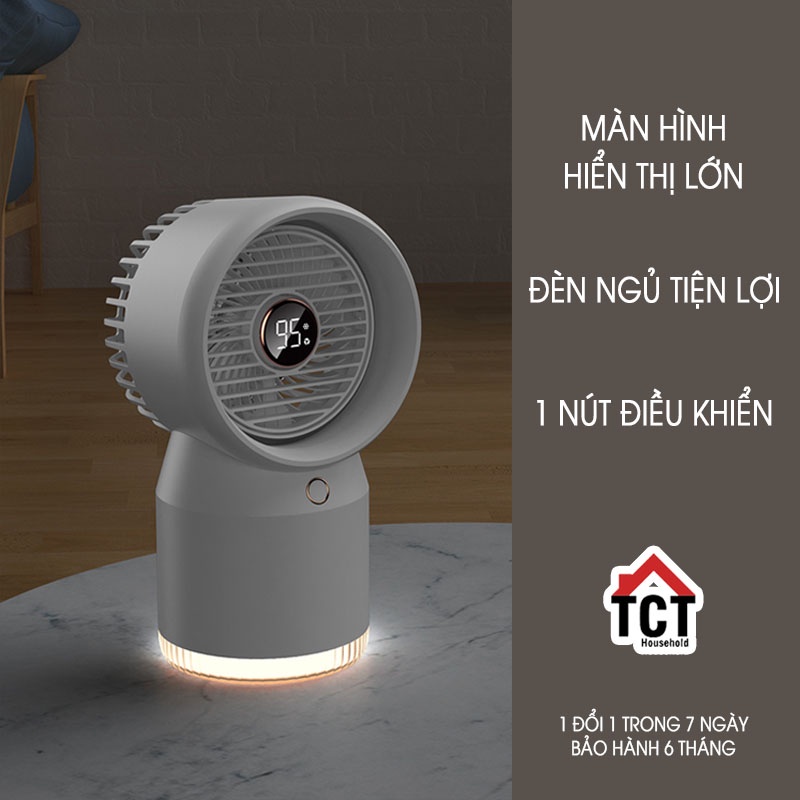 Quạt phun sương mini SL09 | Quạt Điều hoà Tích Điện Pin 3600mAh tạo độ ẩm làm mát khi ngủ, văn phòng, du lịch