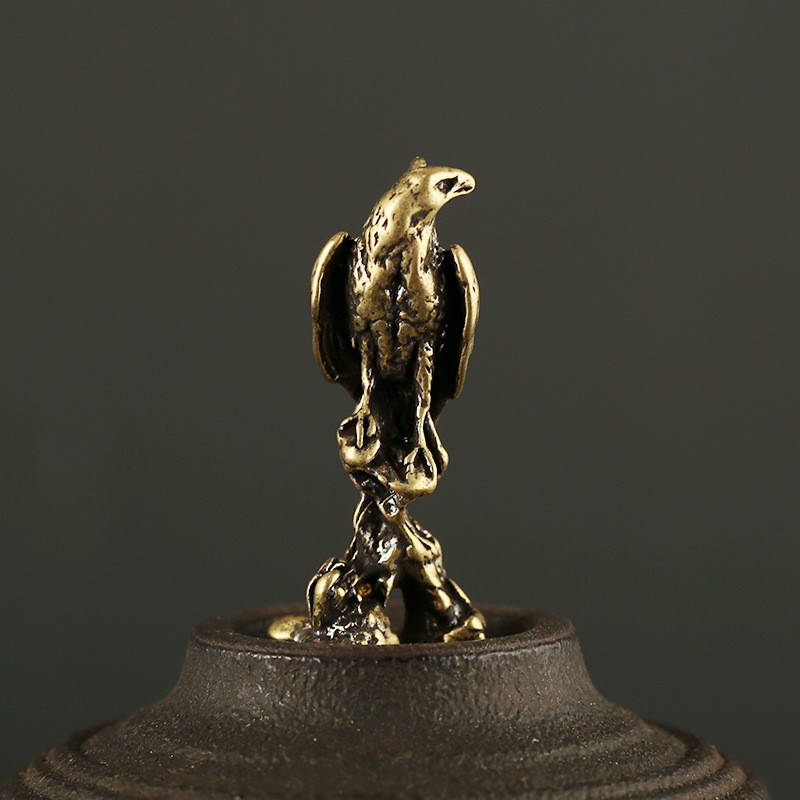 Móc Khóa Hình Đại Bàng Đồng Đúc Nguyên Khối