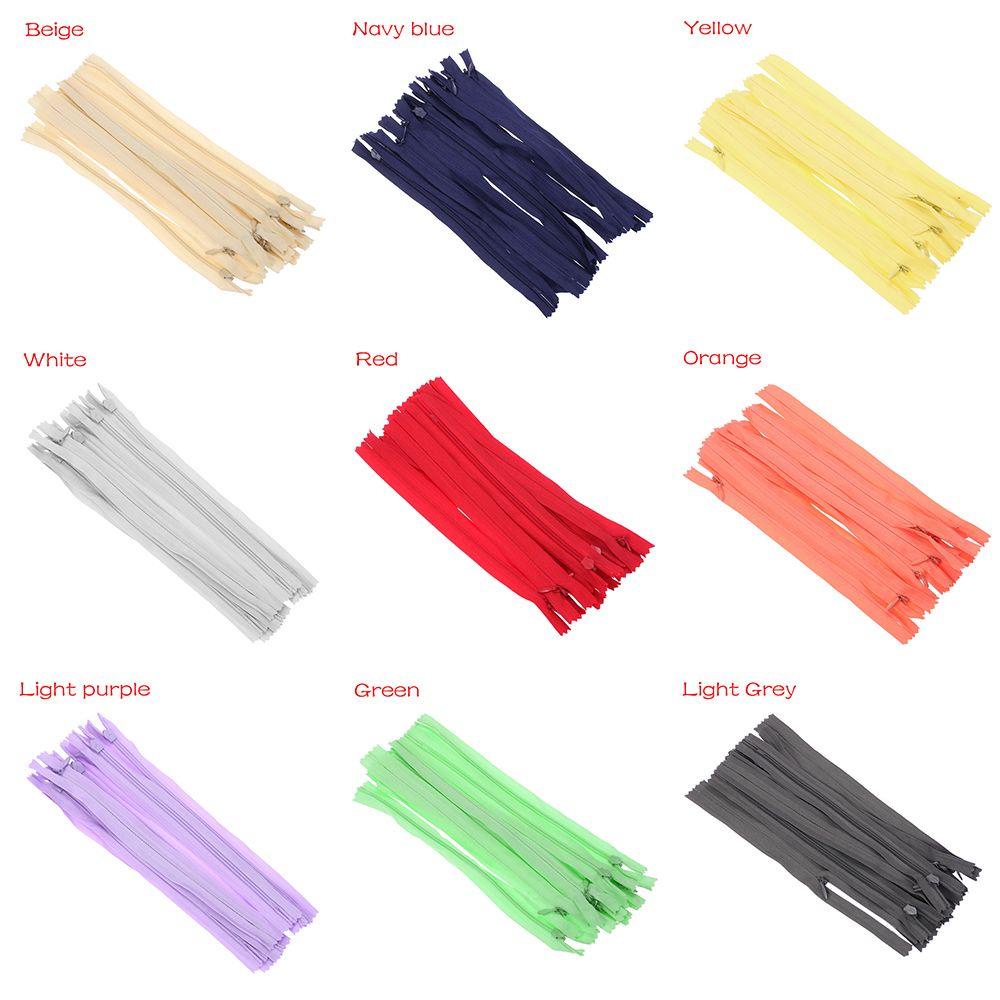 Set 10 Dây Khóa Kéo Nylon Tàng Hình 20cm May Vá Đa Ứng Dụng