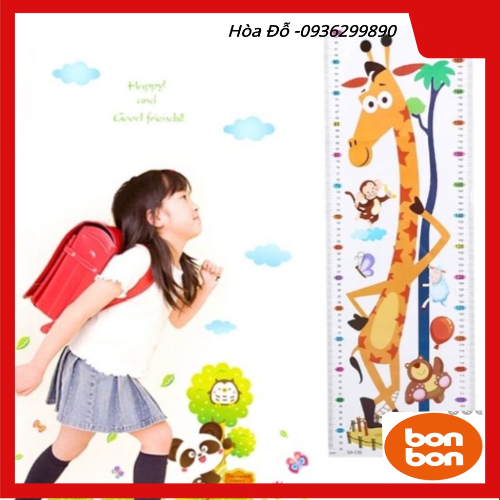 THƯỚC ĐO CHIỀU CAO DÁN TƯỜNG CHO BÉ