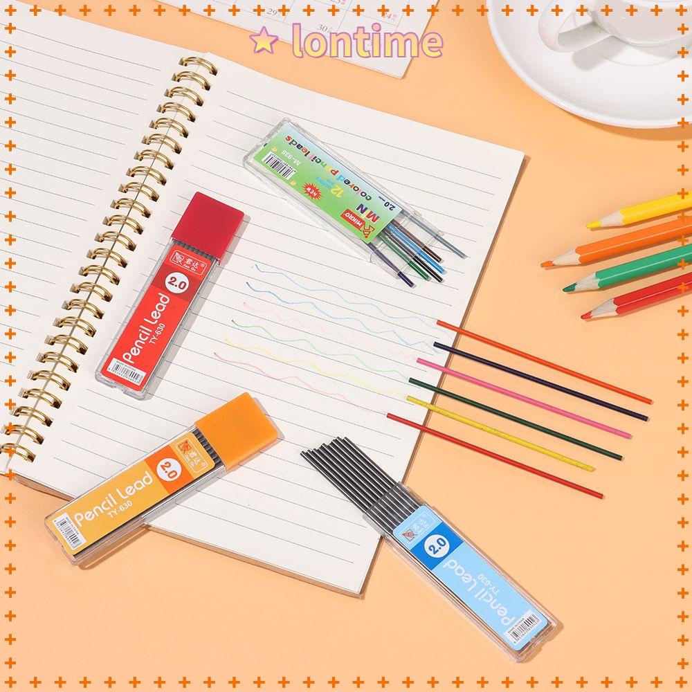 Set 9 / 12 Ruột Bút Chì Bấm 2.0mm 2B Màu Đen / Xanh