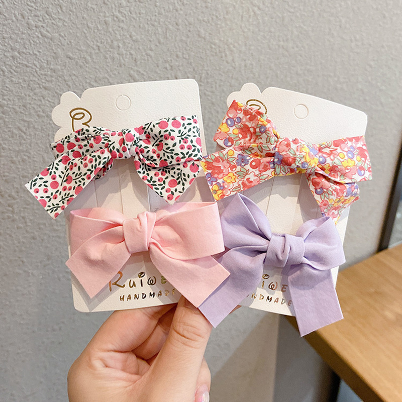 Kẹp Tóc Đính Nơ Kiểu Hàn Quốc Xinh Xắn Cho Bé Gái