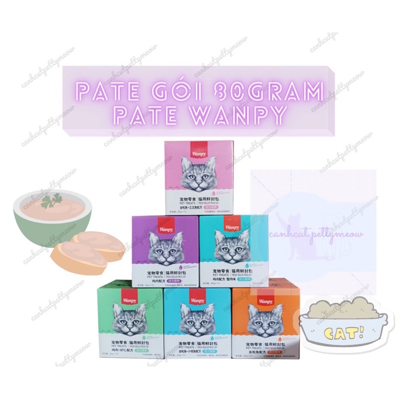 PATE GÓI WANPY CHO MÈO KÉN ĂN - 80 GRAM