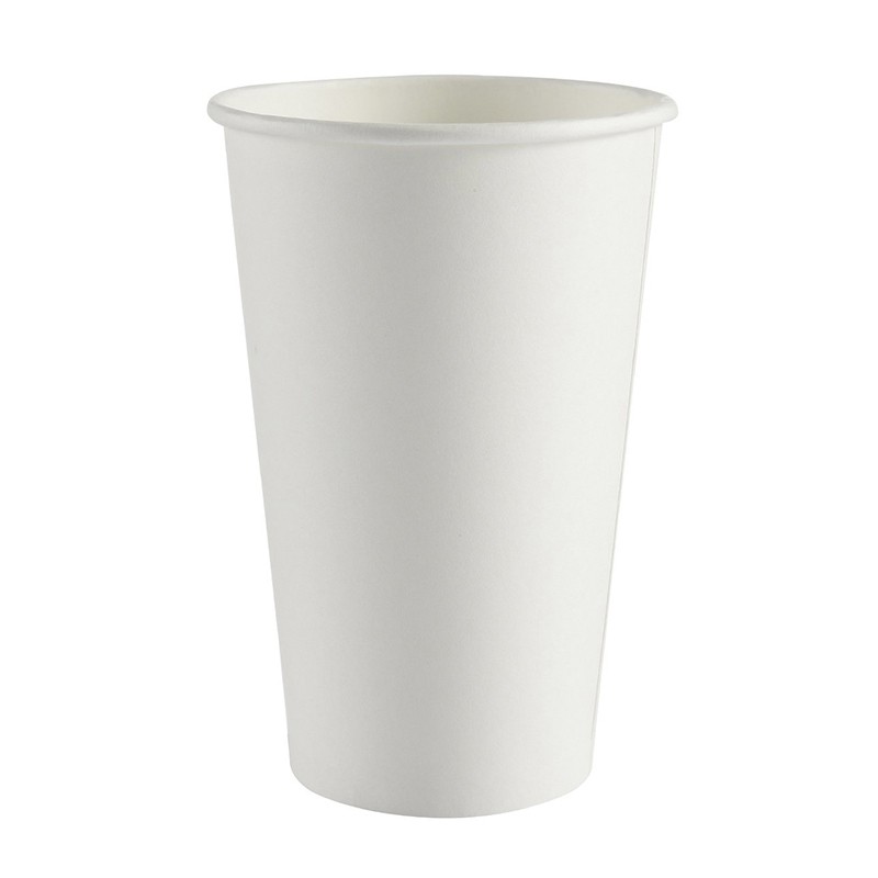 Ly giấy một lớp 16oz - 480ml màu trắng - 50 cái/ cây không nắp -HÀNG NHẬP KHẨU