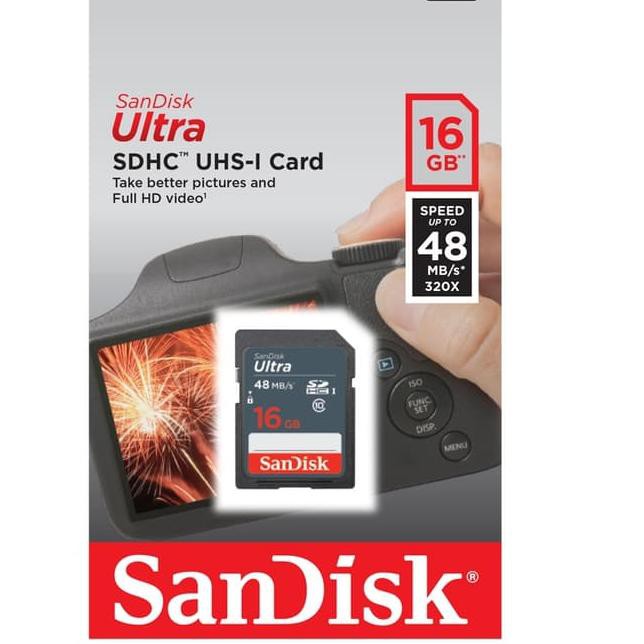 Thẻ Nhớ Sandisk Sdhc Ultra 16gb 48mb / S | 16gb Class 10