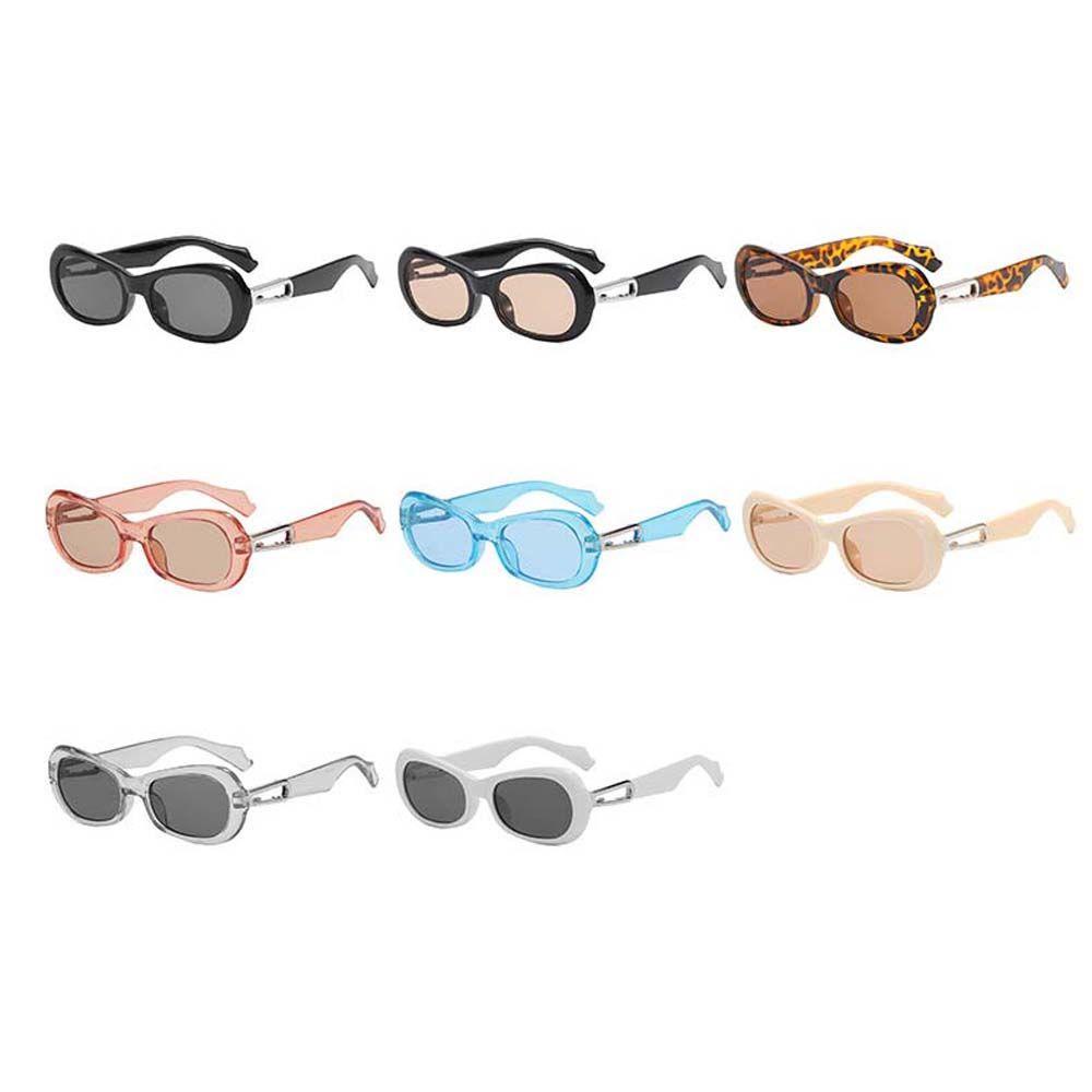 Kính Mát Gọng Oval Nhỏ In Họa Tiết Da Báo Phong Cách Hàn Quốc Cổ Điển Thời Trang