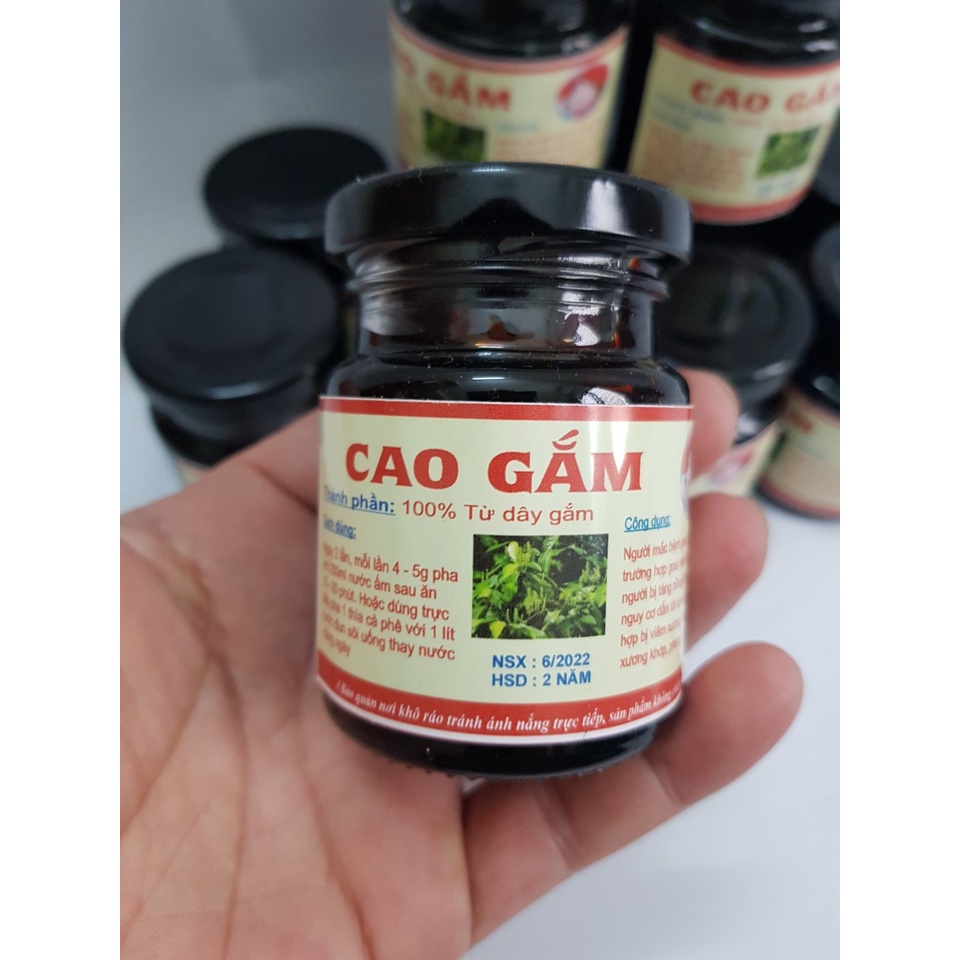 Cao gắm(hộp thủy tinh 200g), cao dây gắm, người bị gút, phong tê thấp, đau nhức xương khớp, hàng nguyên chất xịn chuẩn