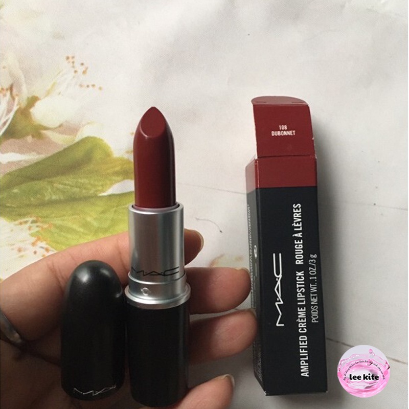 Son Mac 108 Dubonnet Màu Đỏ Nâu Lạnh cao cấp