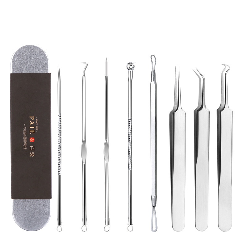 Bộ Dụng Cụ Loại Bỏ Mụn Đầu Đen Bằng Thép Không Gỉ