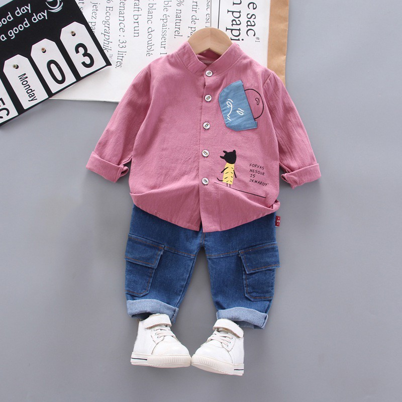 Set Đồ 2 Chi Tiết Thời Trang Xinh Xắn Cho Em Bé