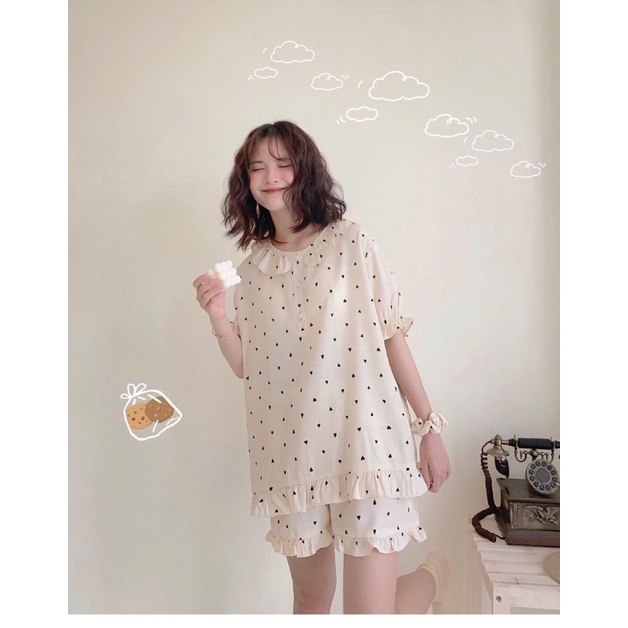 Set đồ ngủ dễ thương hình tim