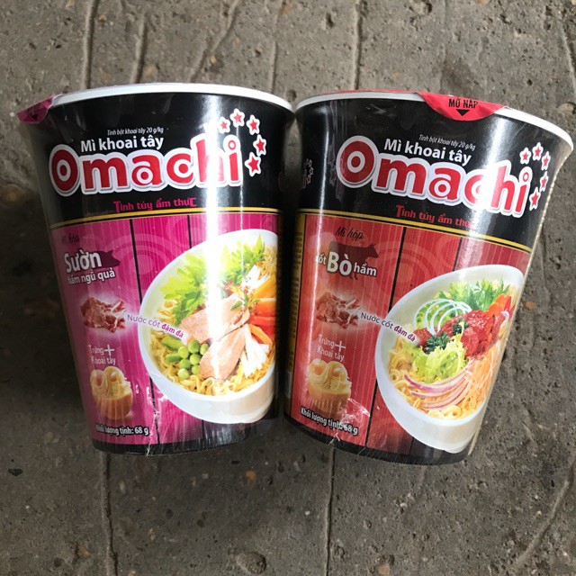 MÌ LY OMACHI XỐT BÒ HẦM/SƯỜN NGŨ QUẢ 68G