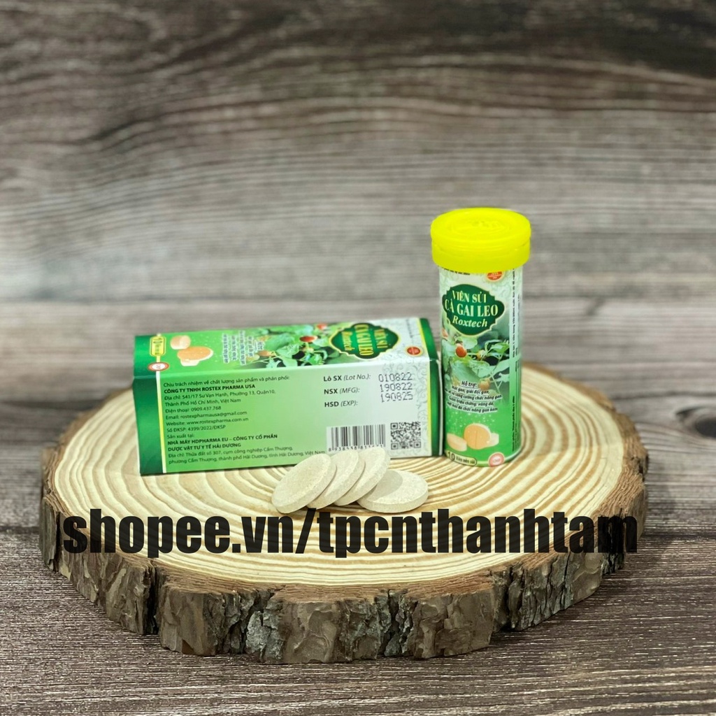 Viên sủi bổ gan CÀ GAI LEO diệp hạ châu hỗ trợ mát gan giải độc, hạ men gan - Tuýp 10 viên ( Thành phần cao )