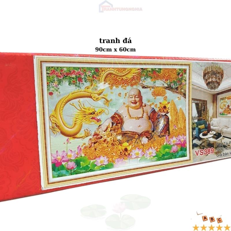 Tranh đính đá phật di lạc 90cm x 60m - 1m20 x 65cm