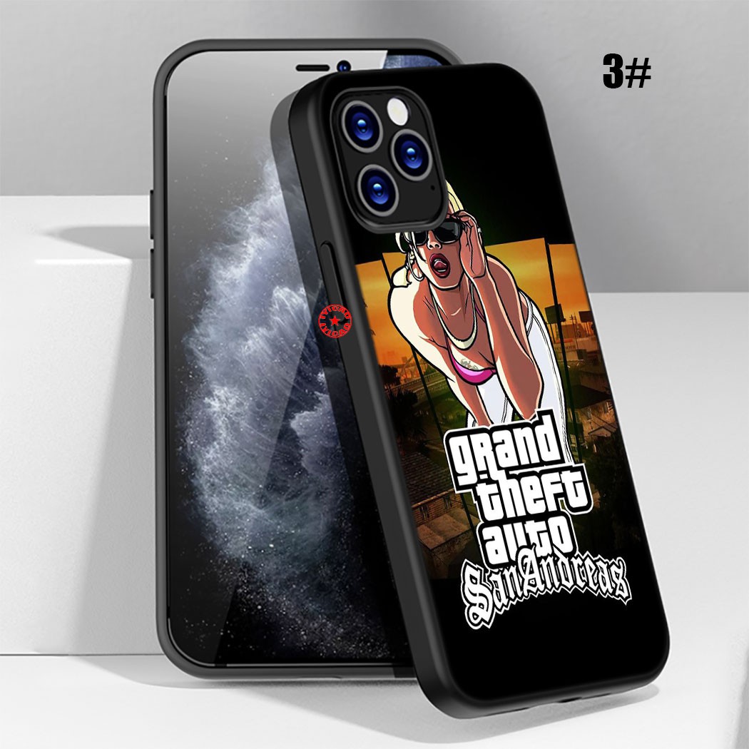 iPhone 11 12 Pro Max Mini SE Soft Silicone Phone Cover 83SA GTA V