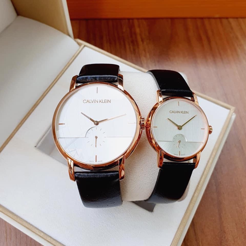 Đồng hồ đôi chính hãng Calvin klein K9H2X6C6 và K9H2Y6C6 - Máy quartz pin - Mặt kính khoáng