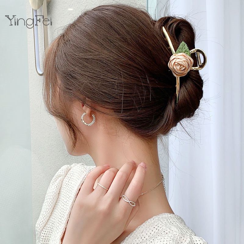 Kẹp Tóc Kim Loại Đính Ngọc Trai Mới