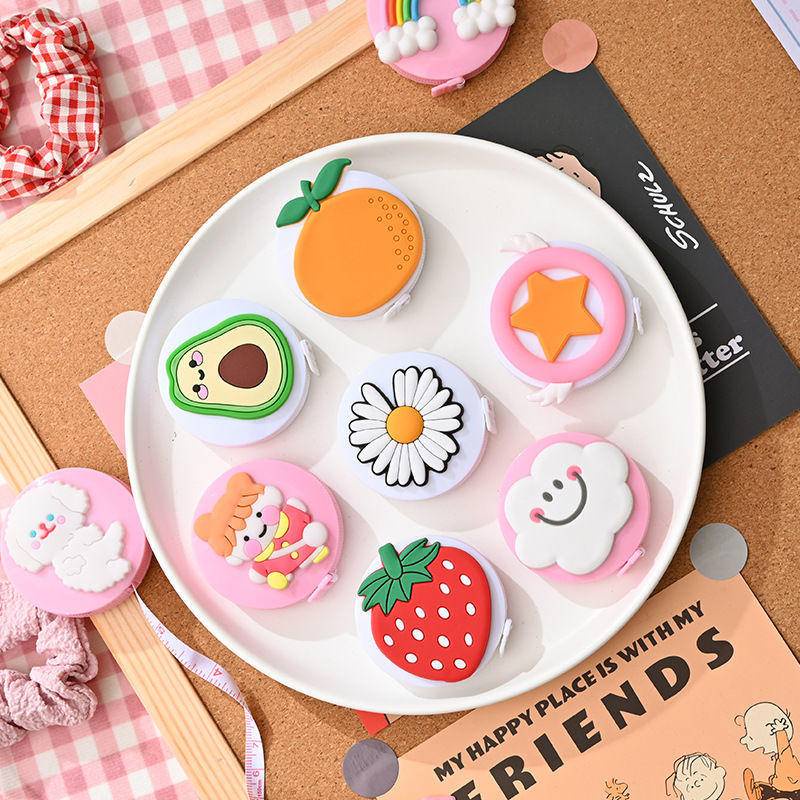 ⭐ iLado ⭐ Thước dây Mềm Mini In Họa Tiết Hoạt Hình Thước Dây Đa Năng Đo Chiều Cao dễ dàng mang theo 1.5m/1.8m Hoạt Hình  Cuộn Rút bấm rút dây tự động chất lượng cao Tiện Lợi đo eo, vòng bụng