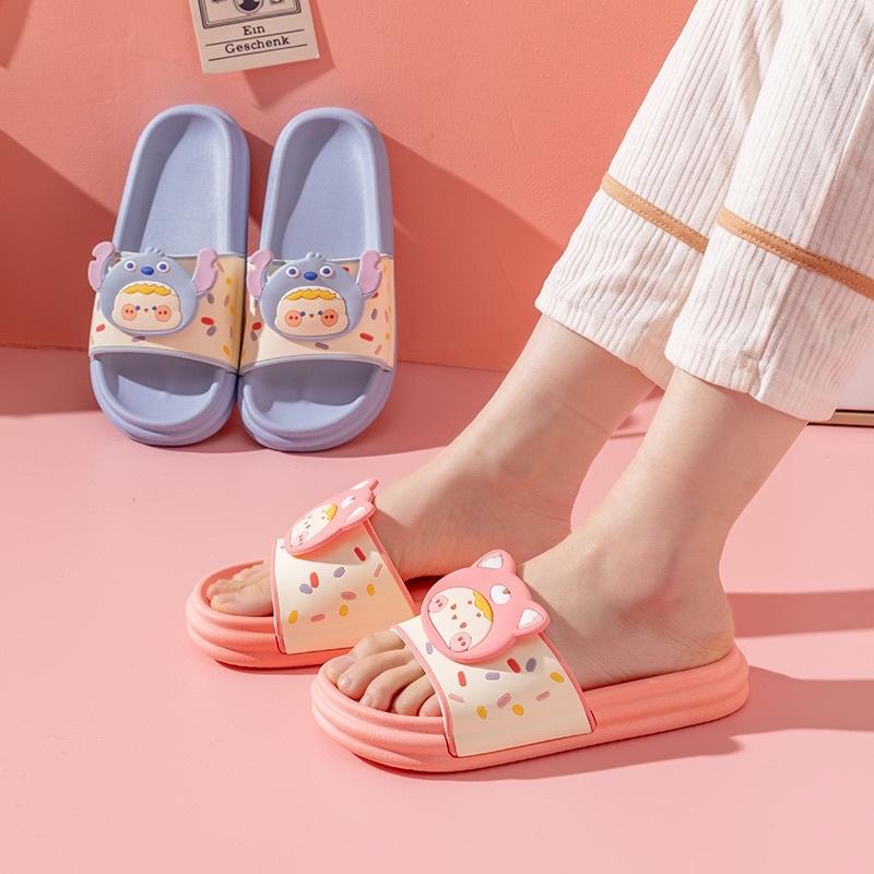 Dép quai ngang dễ thương đế bánh mì êm bé cosplay - Ảnh thật shop chụp