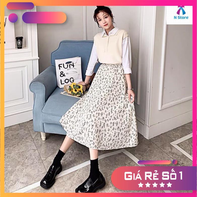 SALE 50% 💃 Chân Váy Hoa Nữ Ulzzang Dáng Dài 2 Màu Z015 N Store