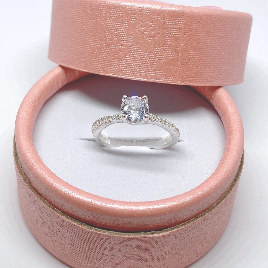 Nhẫn nữ bạc ta đính đá Evasilver, Trang sức bạc ta sang trọng nữ tính