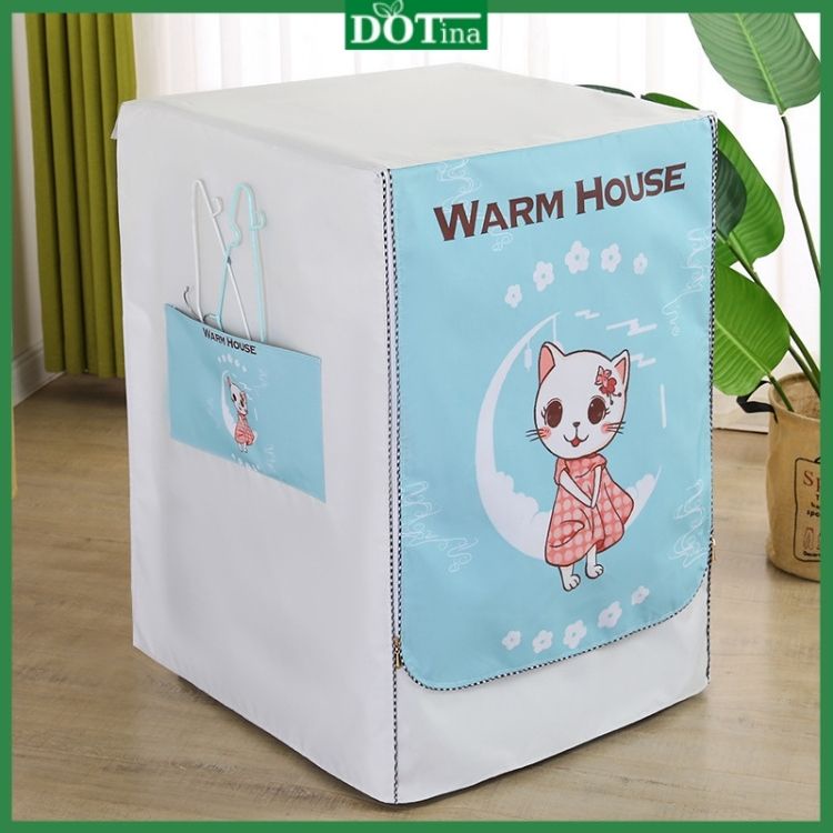 Áo trùm máy giặt cửa ngang vải bạt loại dày chống nước bền đẹp Dotina ATN05