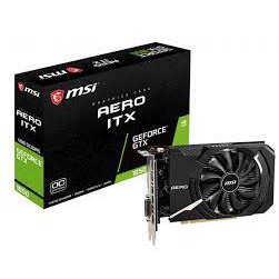 VGA Card màn hình MSI GTX 1650 4GB DDR6 AERO ITX 4G (4GB GDDR6, 128-bit, DVI+HDMI+DP, 1x6-pin)