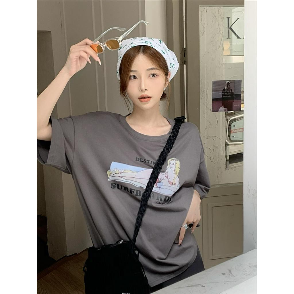 Áo Thun Ngắn Tay In Họa Tiết Phong Cách Mới Mùa Hè 61506