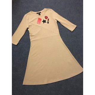 Đầm xòe len gân F21