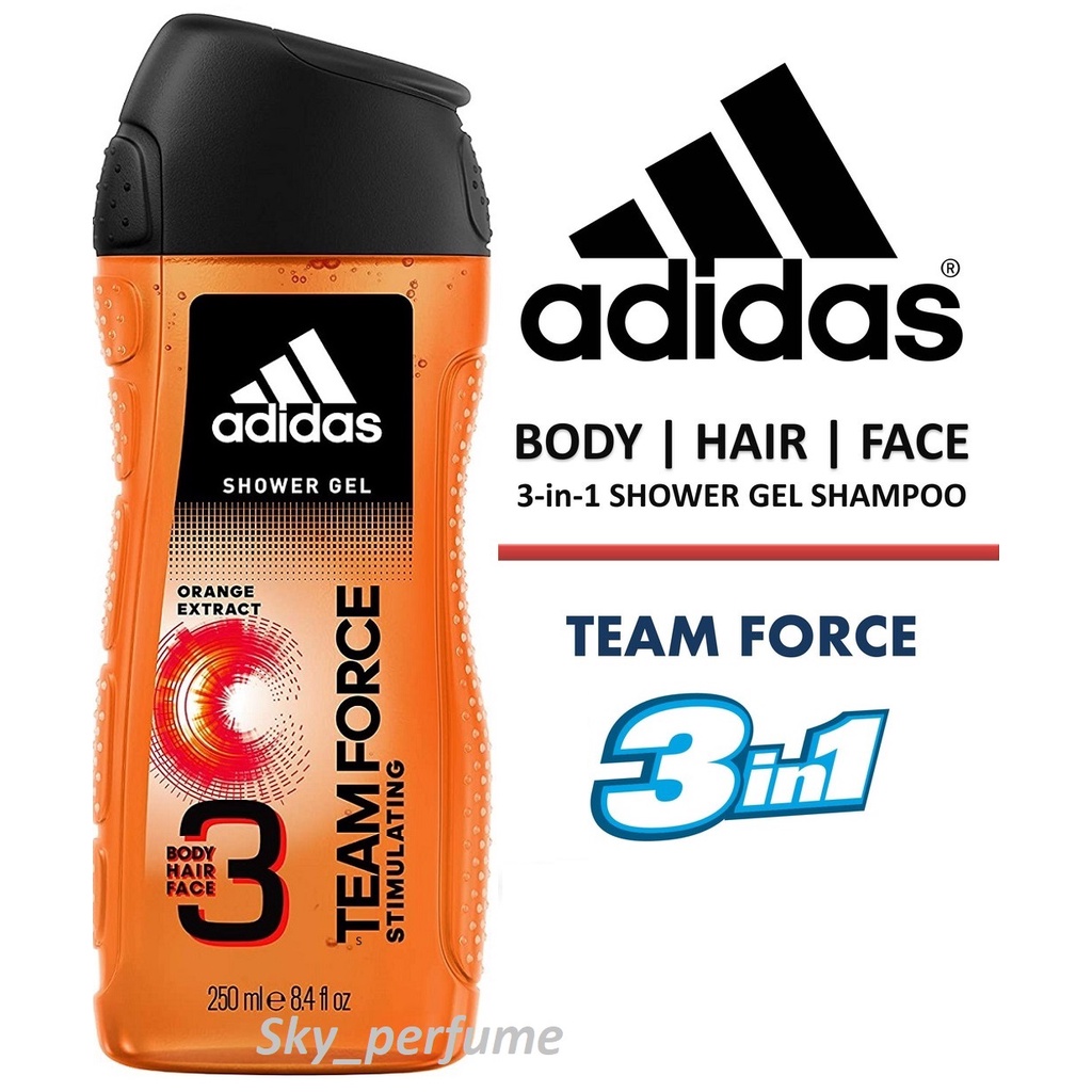 Sữa tắm gội toàn thân cho nam 3 in1 Adidas TEAM FORCE 250ml