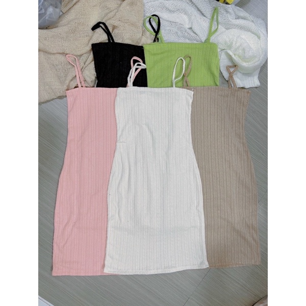 [Hàng Chuẩn] VÁY- ĐẦM BODY HAI DÂY CHẤT LEN GÂN DÀY DẶN Y HÌNH TÔN DÁNG DÀNH CHO NỮ, Chizi Shop