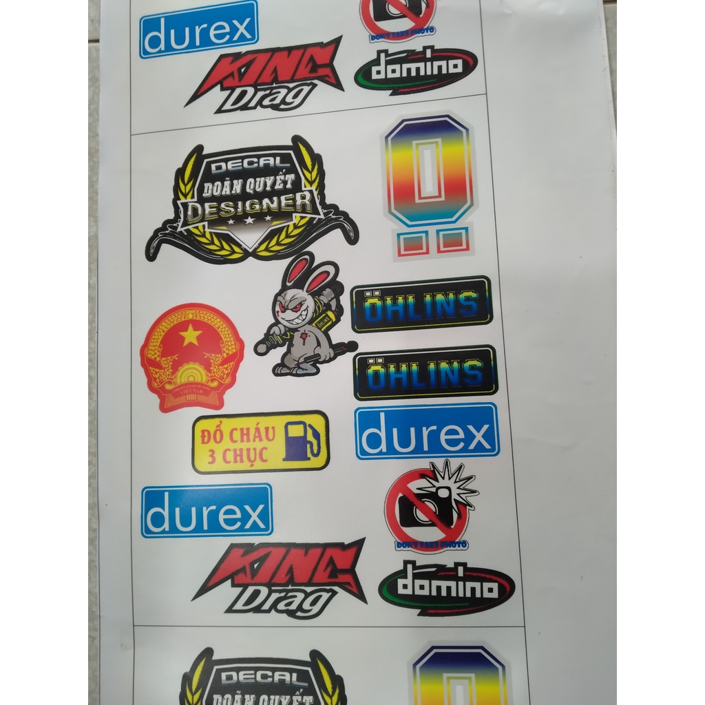 Logo dán xe - Sticker 3 lớp cao cấp - Tem dán xe, dán điện thoại, dán mũ bảo hiểm chống nước