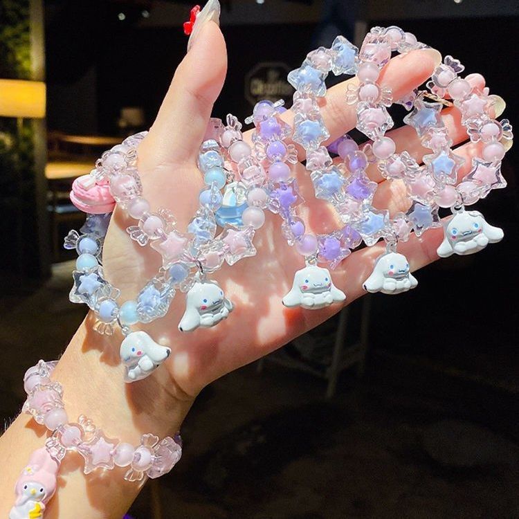Vòng Tay Đính Hạt Pha Lê Màu Kẹo Dễ Thương Cho Nữ