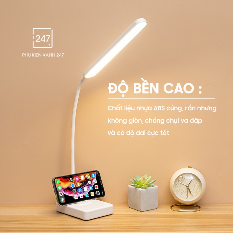 Đèn để bàn học, đọc sách chống cận thị, cảm ứng tích điện, 3 chế độ màu ánh sáng