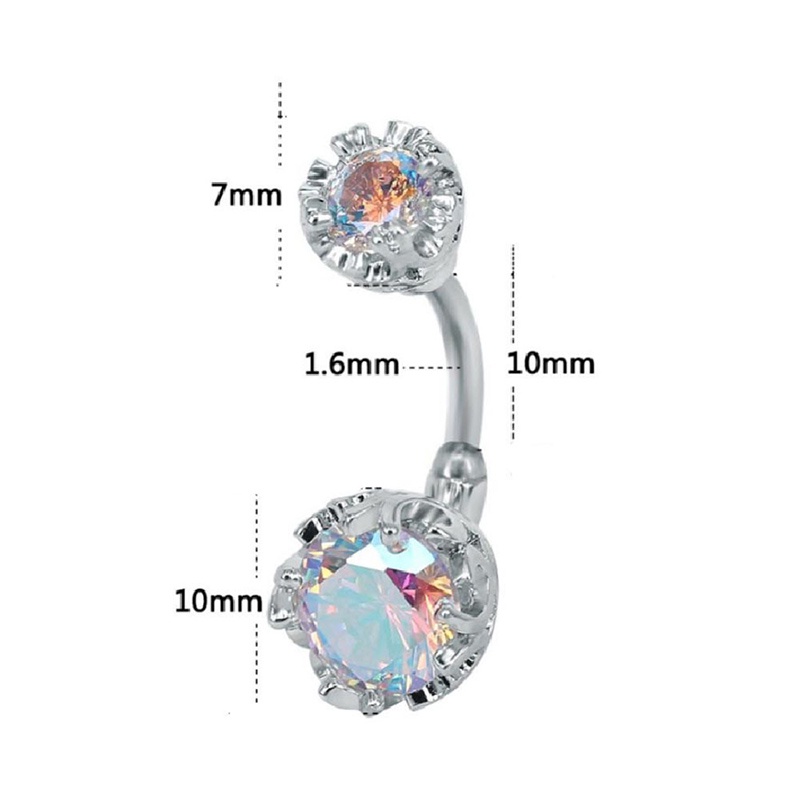 Khuyên Xỏ Cơ Thể Dáng Dài Đính Đá Cá Tính