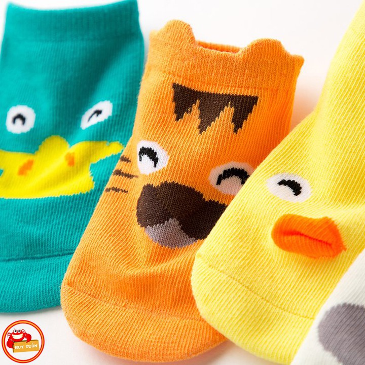 Tất chống trượt giữ ấm chân cho bé loại cổ ngắn hình thú dễ thương KIDS SOCKS (TKS02)