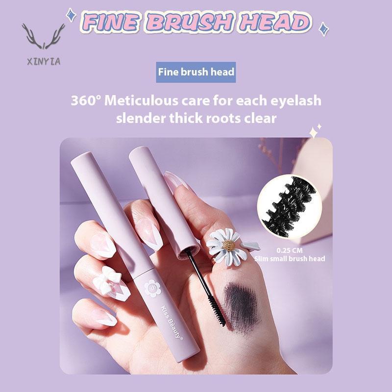 🌈Mascara KissBeauty đầu cọ nhỏ trang điểm uốn cong lông mi chống nước chống mồ hôi không lem