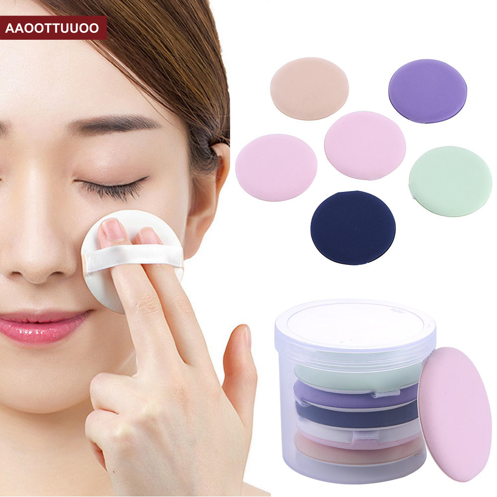 [Hàng mới về] Set 6 Mút Tròn Trang Điểm Vi Sợi Nhiều Màu Sắc Chất Lượng Cao