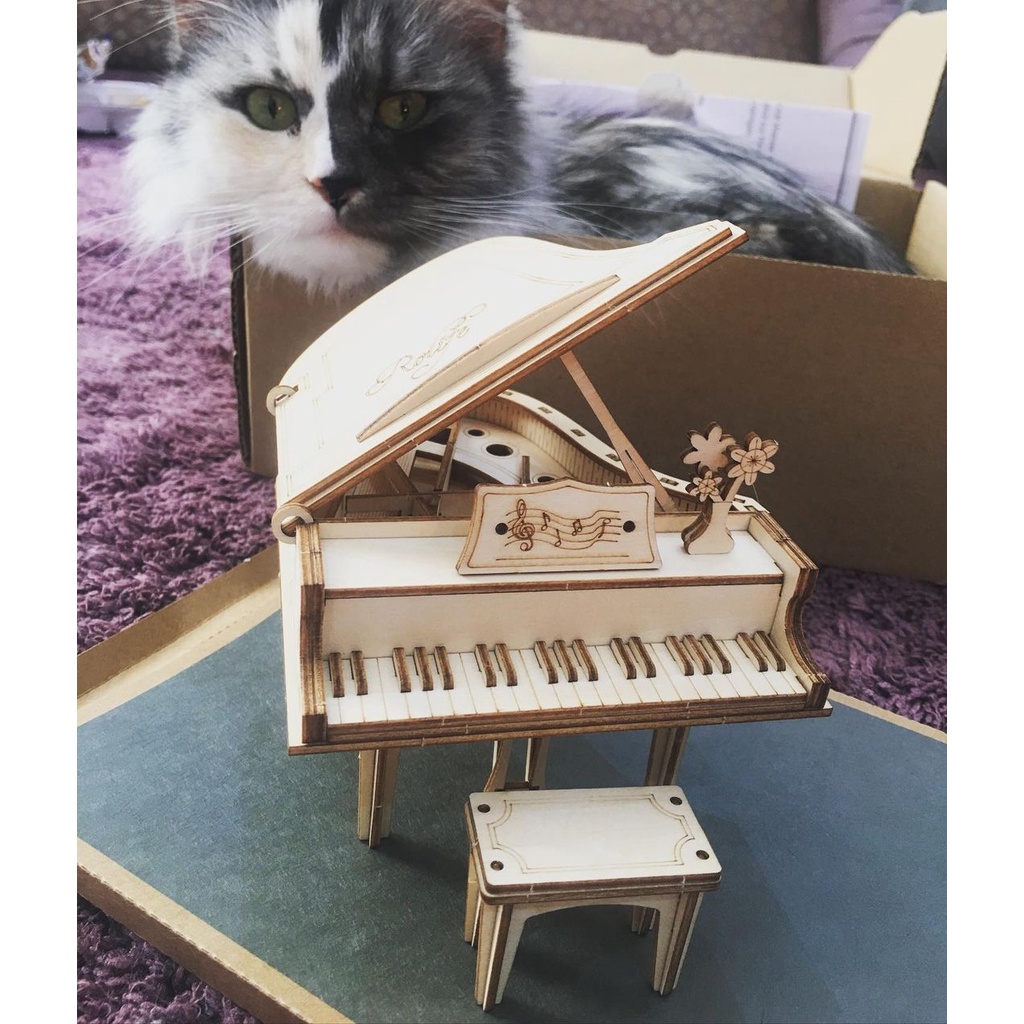 Mô Hình Gỗ 3D Lắp Ráp ROBOTIME Đàn Grand Piano TG402