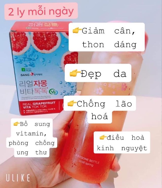 Nước uống 𝐆𝐢𝐚̉𝐦 𝐂𝐚̂𝐧 𝐕𝐈𝐓𝐀 𝐁𝐔̛𝐎̛̉𝐈 SANGA Hàn Quốc