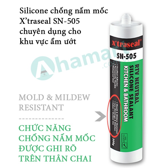 Keo silicon chống nấm mốc X'traseal SN-505 300g