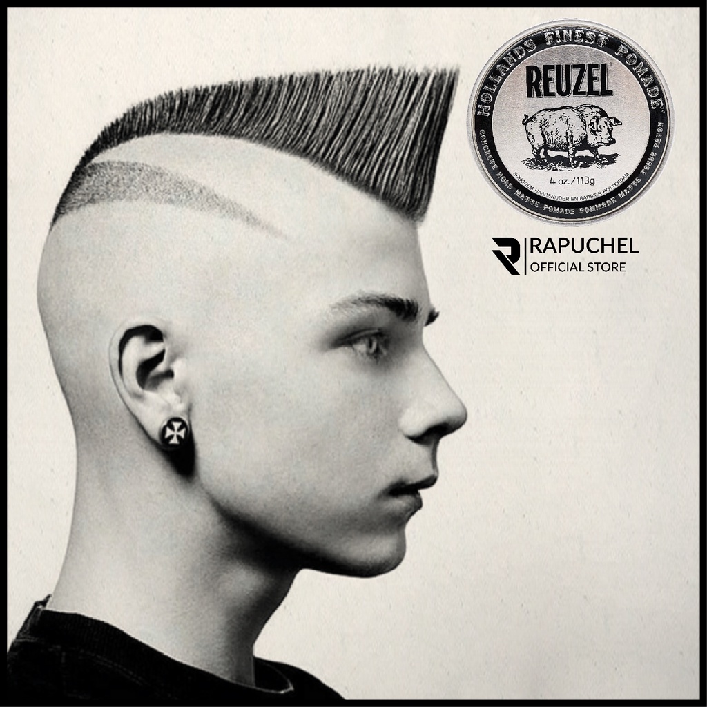 Sáp vuốt tóc nam Reuzel Concrete Hold Matte Pomade chính hãng giữ nếp cao cấp Rapuchel Store RC01