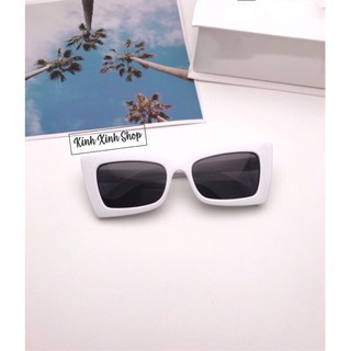 Kính râm/ Kính mát Mắt vuông trắng ulzzang thời trang