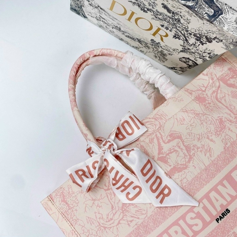 Túi Dior Hồng book tote du lịch size 36
